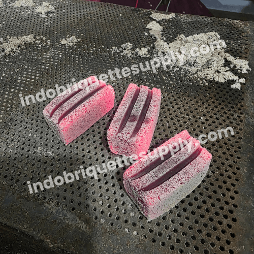 Rectangle shaped coconut charcoal briquette