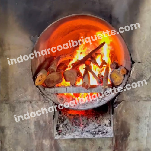 Línea de producción de carbón de coco de Indonesia 5